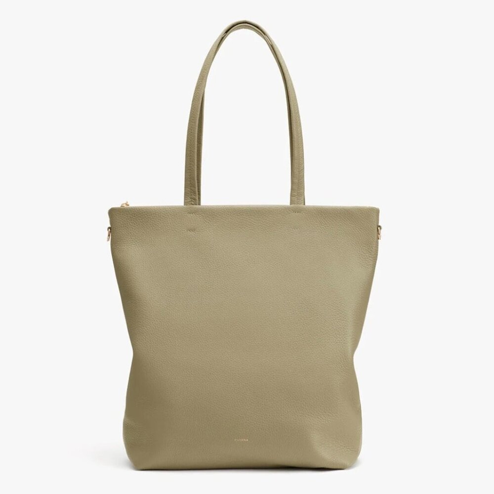 NWT Cuyana Tall Easy Zipper Tote Sage Green